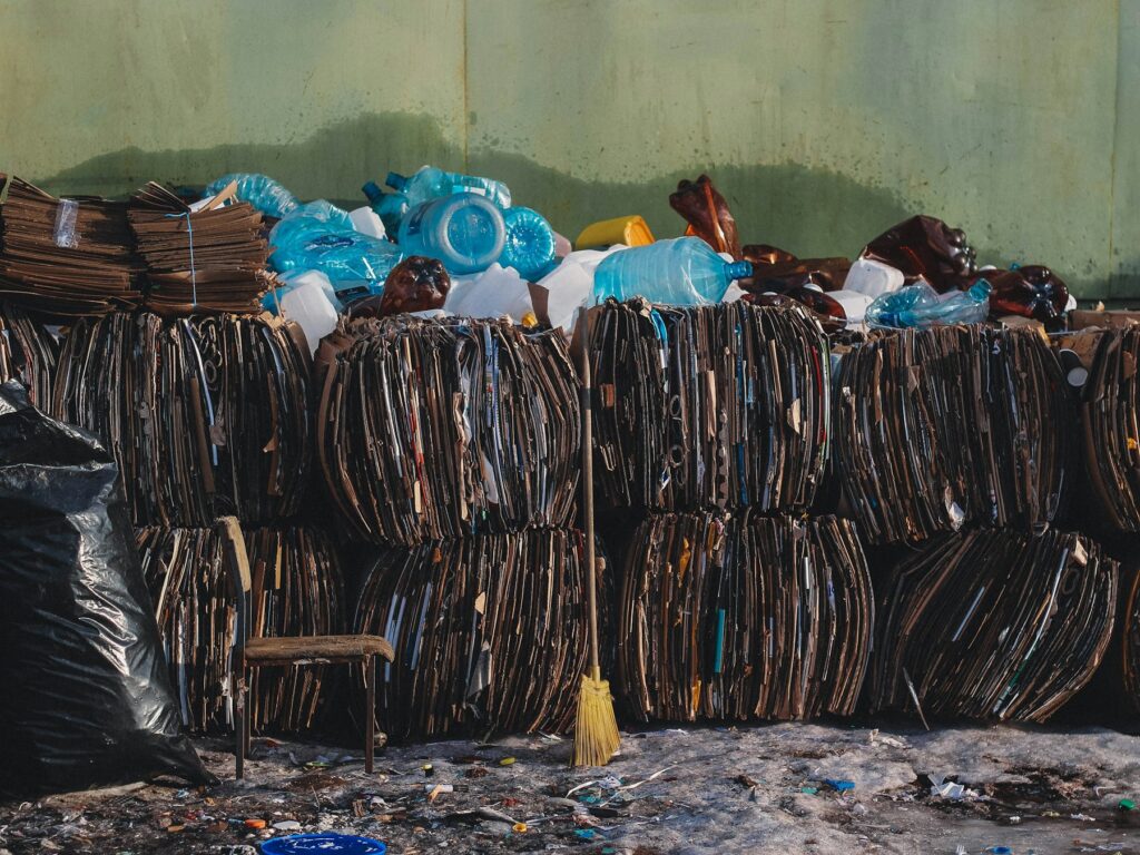 Materials recovery facility processing municipal waste