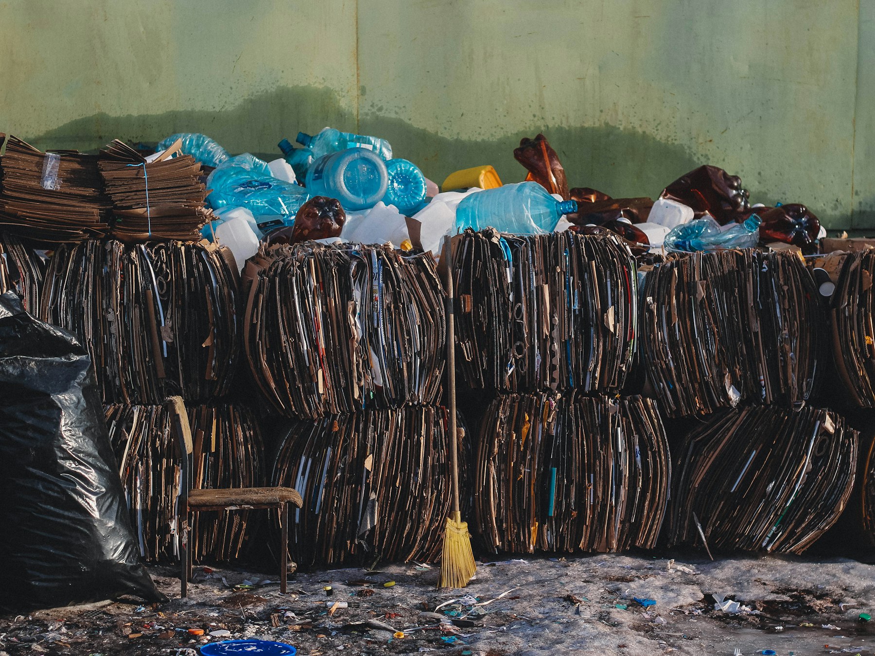 Materials recovery facility processing municipal waste